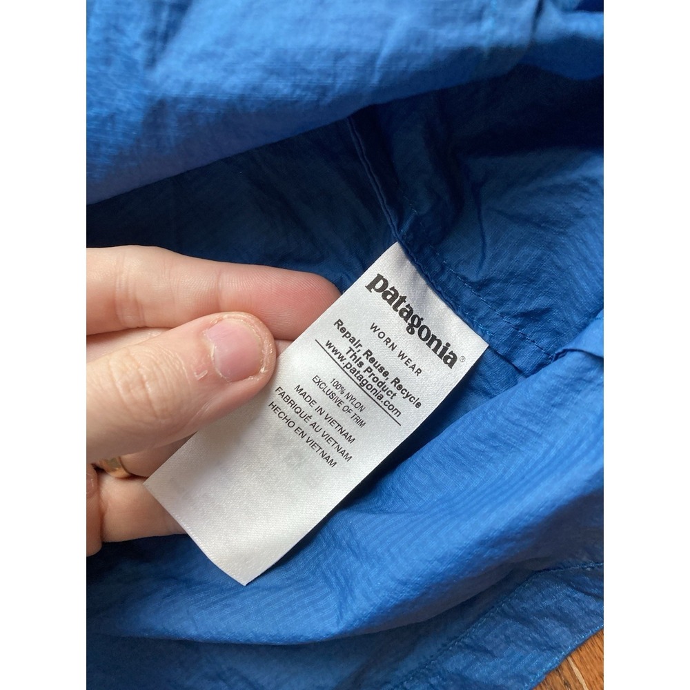 Patagonia Houdini Rain Jacket Womens Medium Windbreaker Blue Ultralight Hiking - Picture 8 of 11